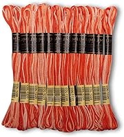 Vista 14 de Paquete de 12 Hilos de Bordado Premium 100% Algodón Egipcio Premium en Madejas Hilo de Bordado de Punto de Cruz Algodón Trenzado Certificado