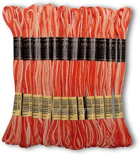 Miniatura 12 de 12 piezas de hilo de bordado de color negro de alta calidad, madejas 100% de algodón egipcio de alta calidad, hilo de bordado de punto de cruz