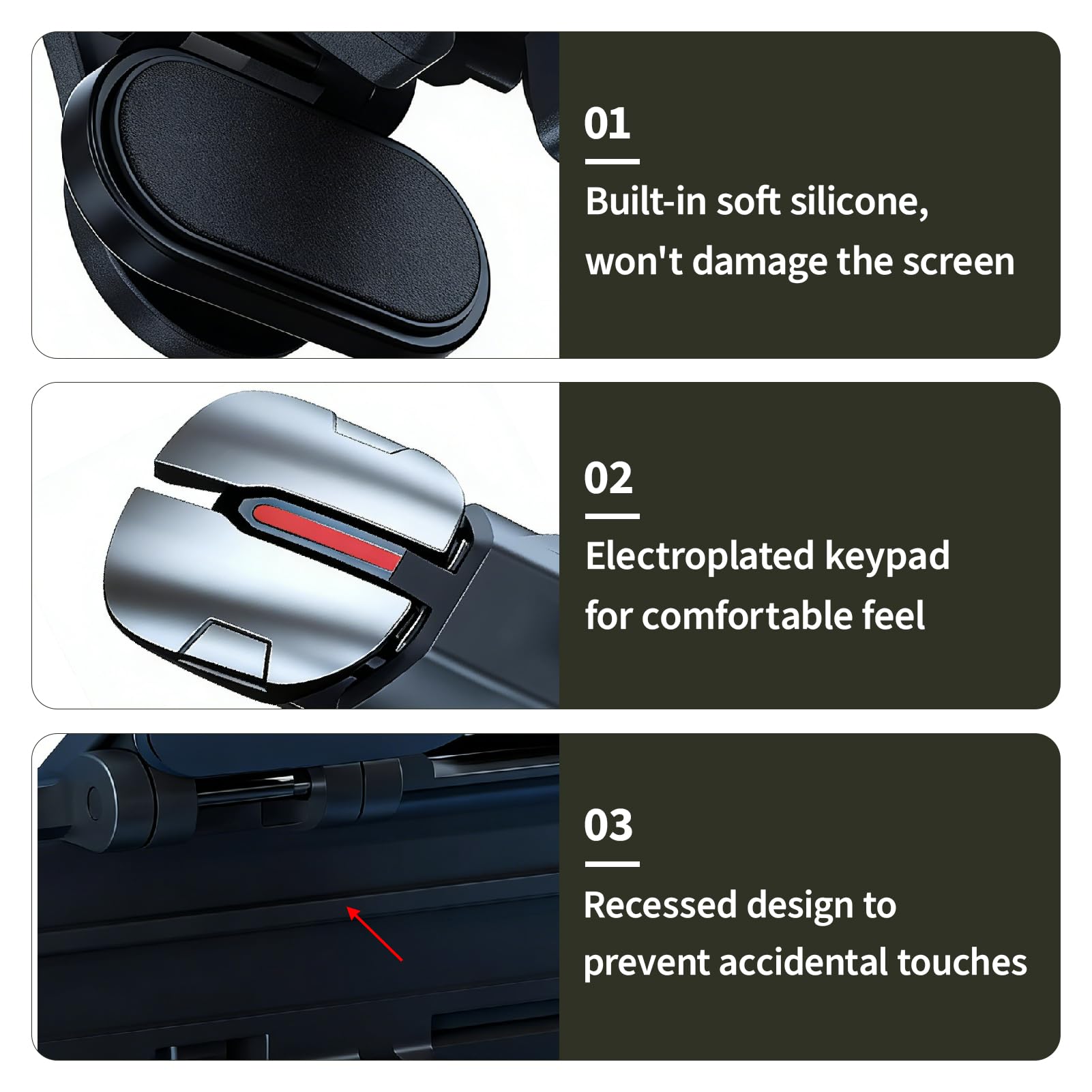Mobile Trigger Controller 4 Trigger L1R1 L2R2, Trigger Telefono Cellulare Controller a 6 dita ad alta sensibilità senza Bluetooth, Trigger FPS per Smartphone Android e iOS, Gaming Clip