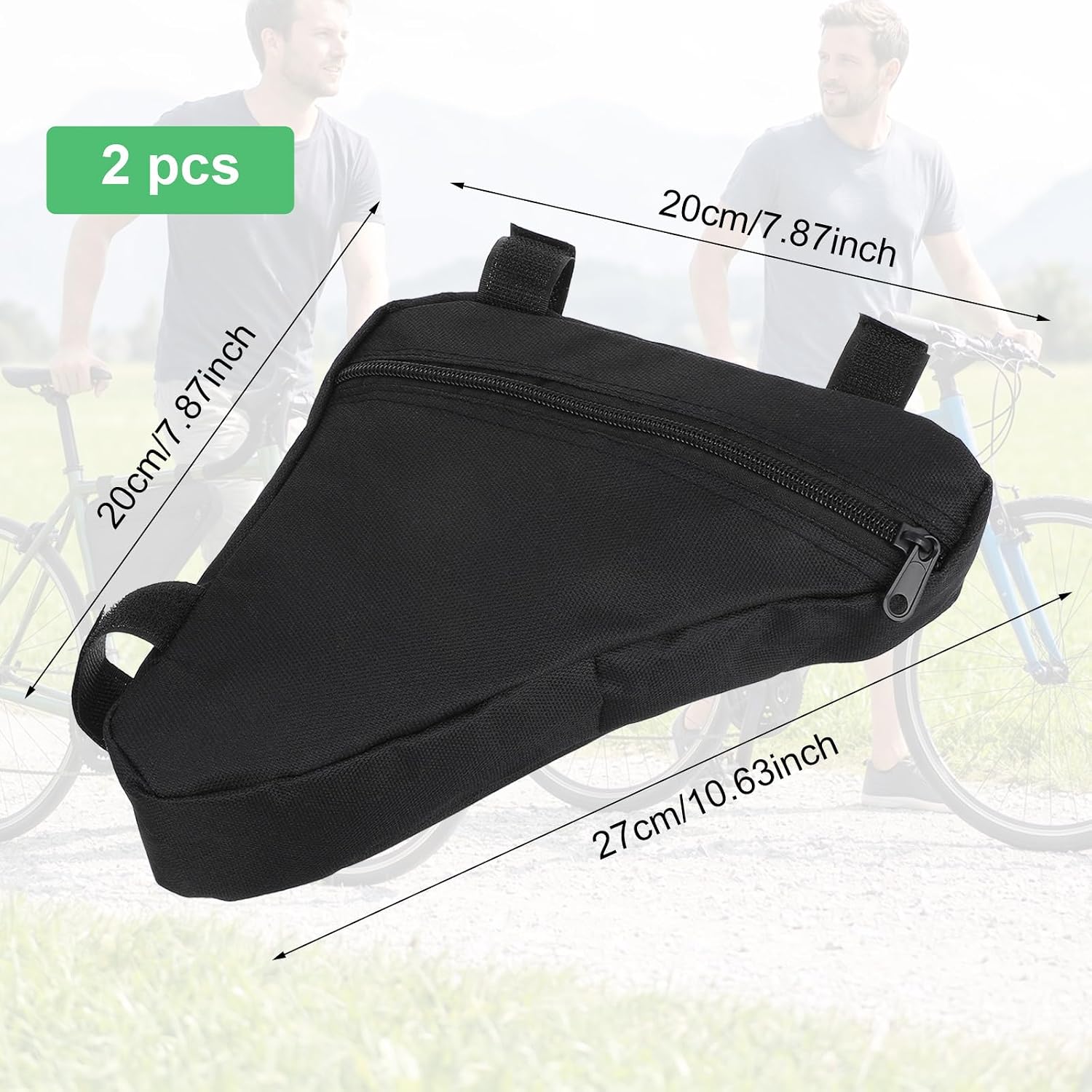SHENLIU 2 Pcs Bike Frame Bag, 7.87 x 10.63 in Triangle Bicycle Bag