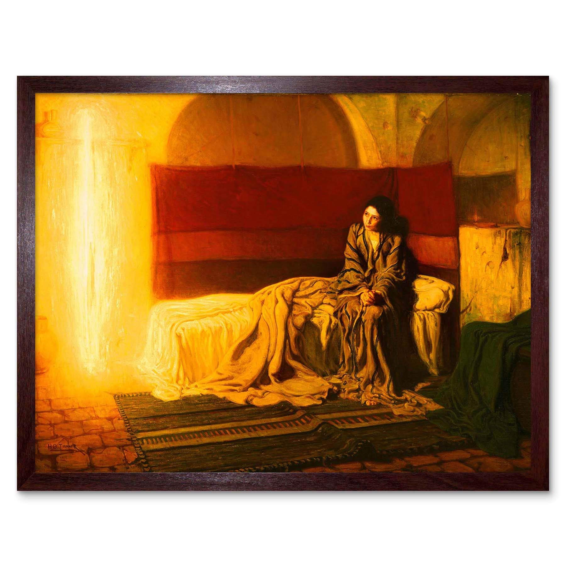 Wee Blue Coo Tanner The Annunciation Art Print Framed Poster Wall Decor 12X16 Inch