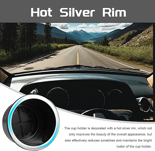 Miniatura 6 de NTNEV 2 portavasos de automóvil, soporte empotrado para vasos de plástico, cromado elegante, productos universales para el interior del automóvil,