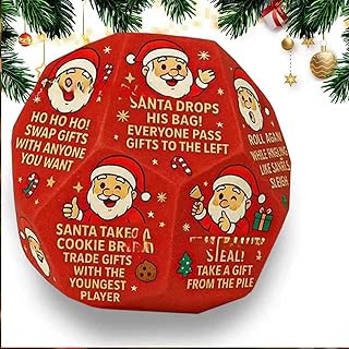 Christmas Santa Swap Gift Exchange Dice,Hilarious Exchange Party Game Dice Game,Christmas Stocking Stuffers Gift Exchange Dice Games,Exchange Gifts Family Gamefor Xmas,Party,Family Night,Holiday