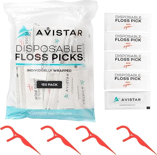 Púas de hilo dental listas para viajar, paquete a granel de 150 hilos dentales envueltos individualmente, hilo dental suave, fuerte y resistente a