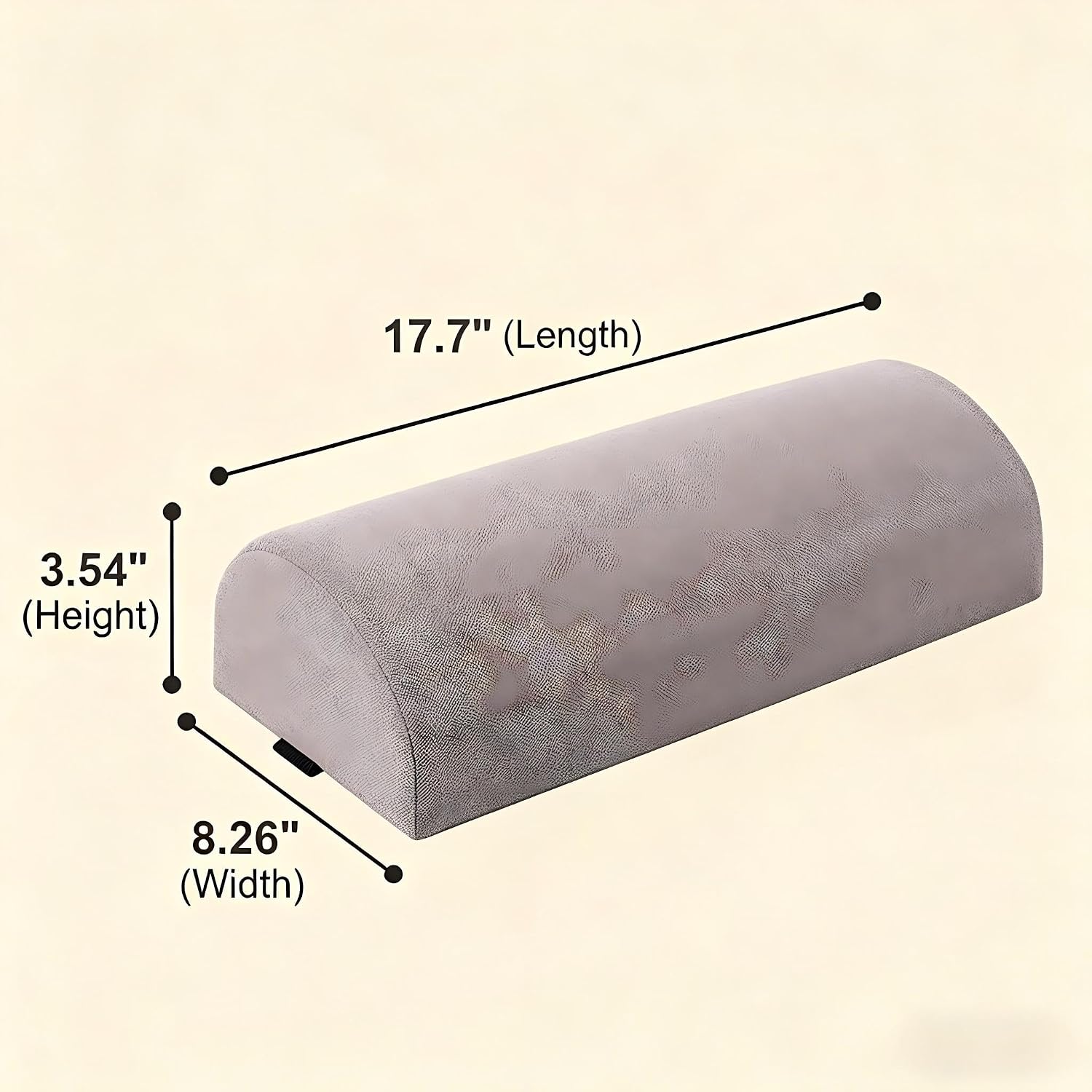 Under Knee Pillow, Half Moon Leg Pillow - Memory Foam Ergonomic Support Pillow for Side & Back Sleepers, Pain Relief & Alignment, Under Knee, Lumbar & Multi-Use Bolster Gray