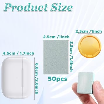 50 Pack Nail Buffer Block and Shine Kit, Mini Nail Buffers Smoother Mini Buffer Block Nails File Professional Manicure File Blocks for Polishing Smooth and Shiny Natural Nails, 1000/4000 Grit (Green)