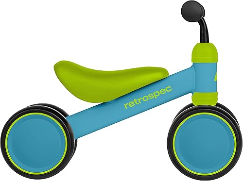 Miniatura 8 de Retrospec Cricket Baby Walker Bicicleta de equilibrio con 4 ruedas para edades de 12 a 24 meses, bicicleta de juguete para niños de 1 año, juguetes