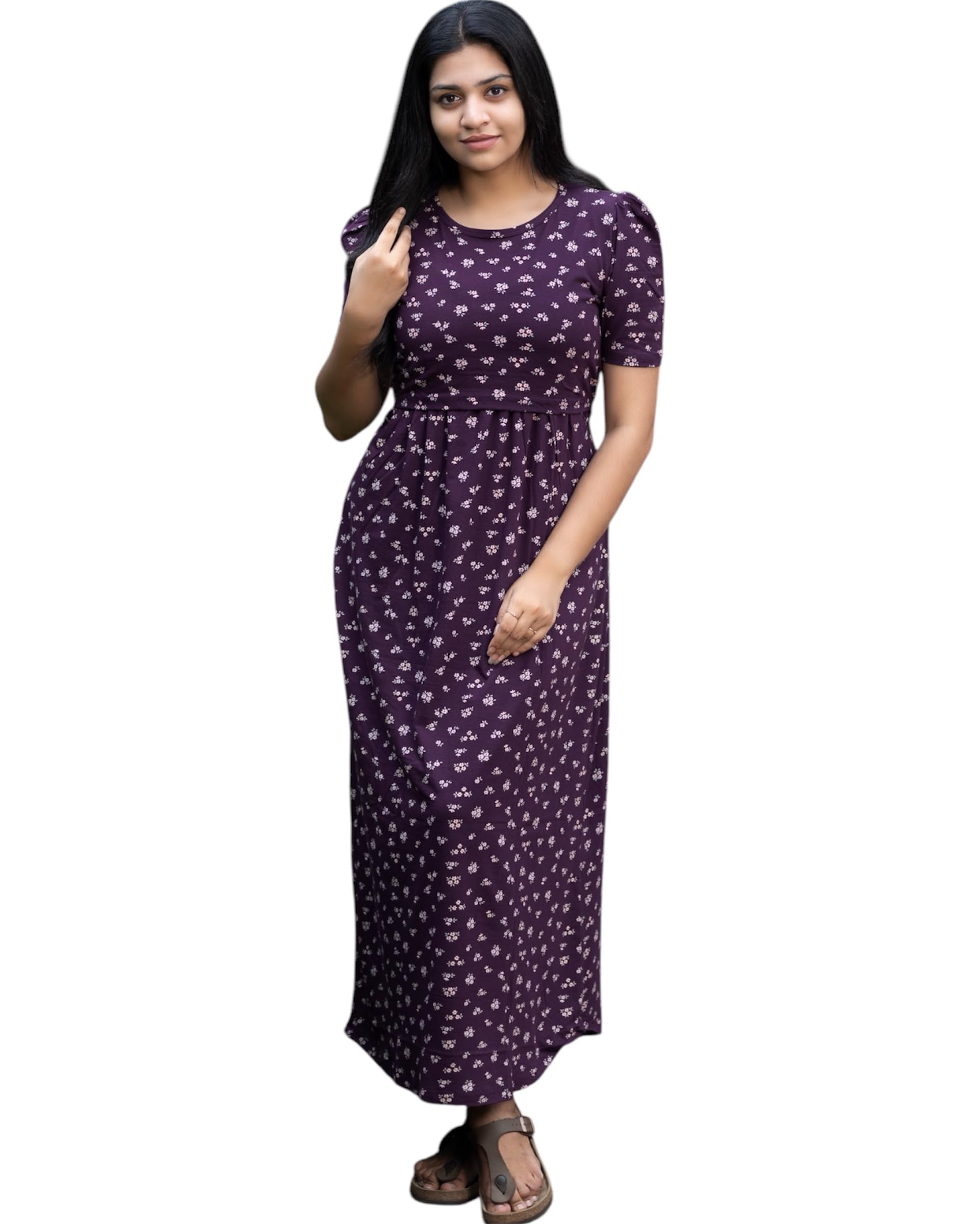 Zipless Maternity - Cotton for Pregnancy & Nursing (Cosmic Blue, Mocho Brown, Purple Wine, Wild Floral, Black Checked, Beige Animal, Peacock Eye, Crimson red, Bleigium Brown)