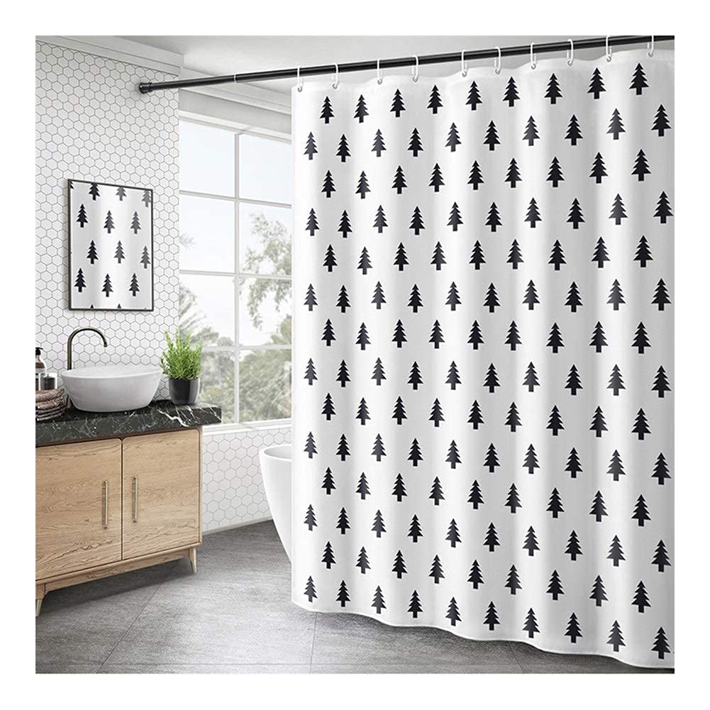 Rideaux de douche anti moisissure lavables pour salle de bain