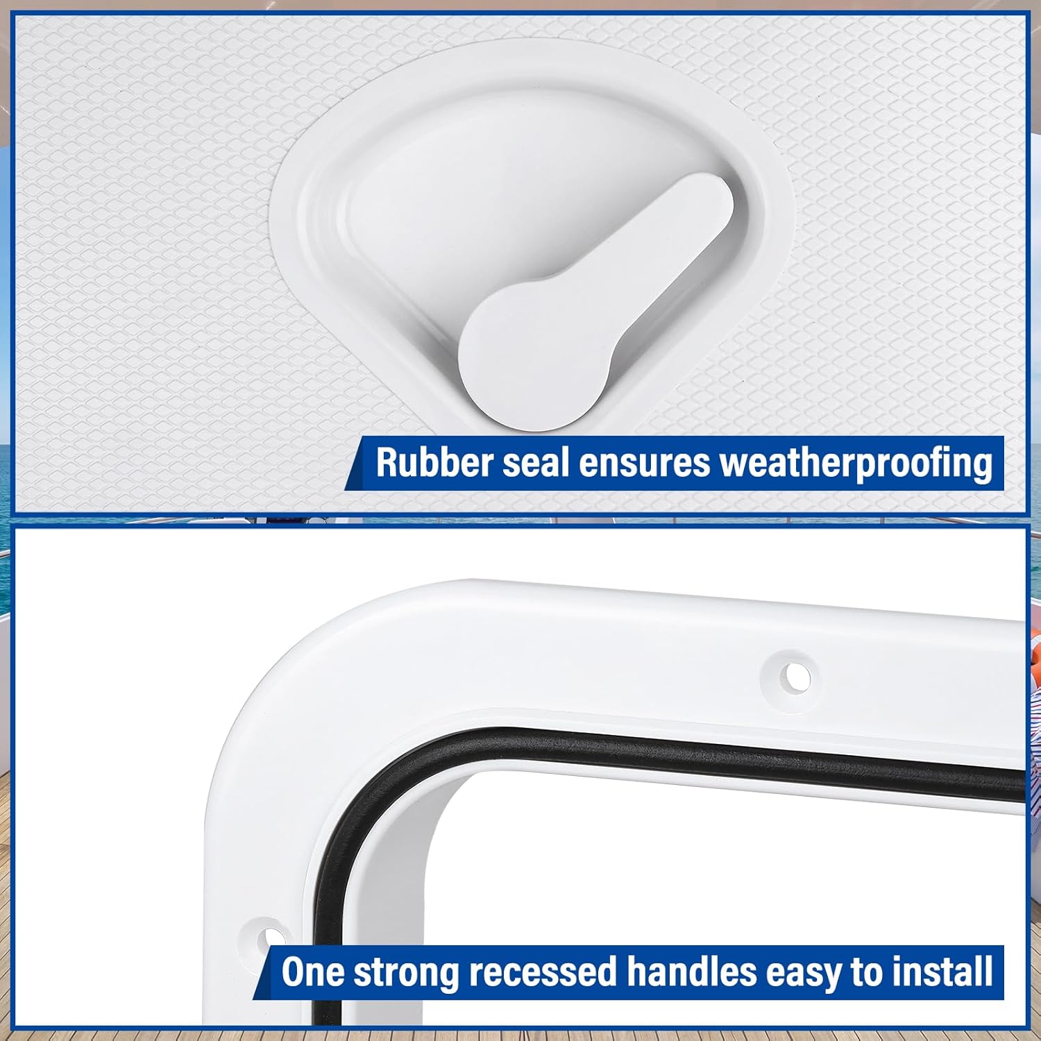 NovelBee Marine Access Hatch,10-5/8" X 14-3/4" Boat Deck Hatch Lid for Marine Caravan RV