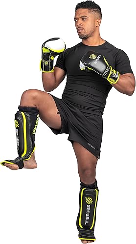 Miniatura 5 de Sanabul Espinilleras de kickboxing híbridas esenciales para espinilleras MMA Muay Thai