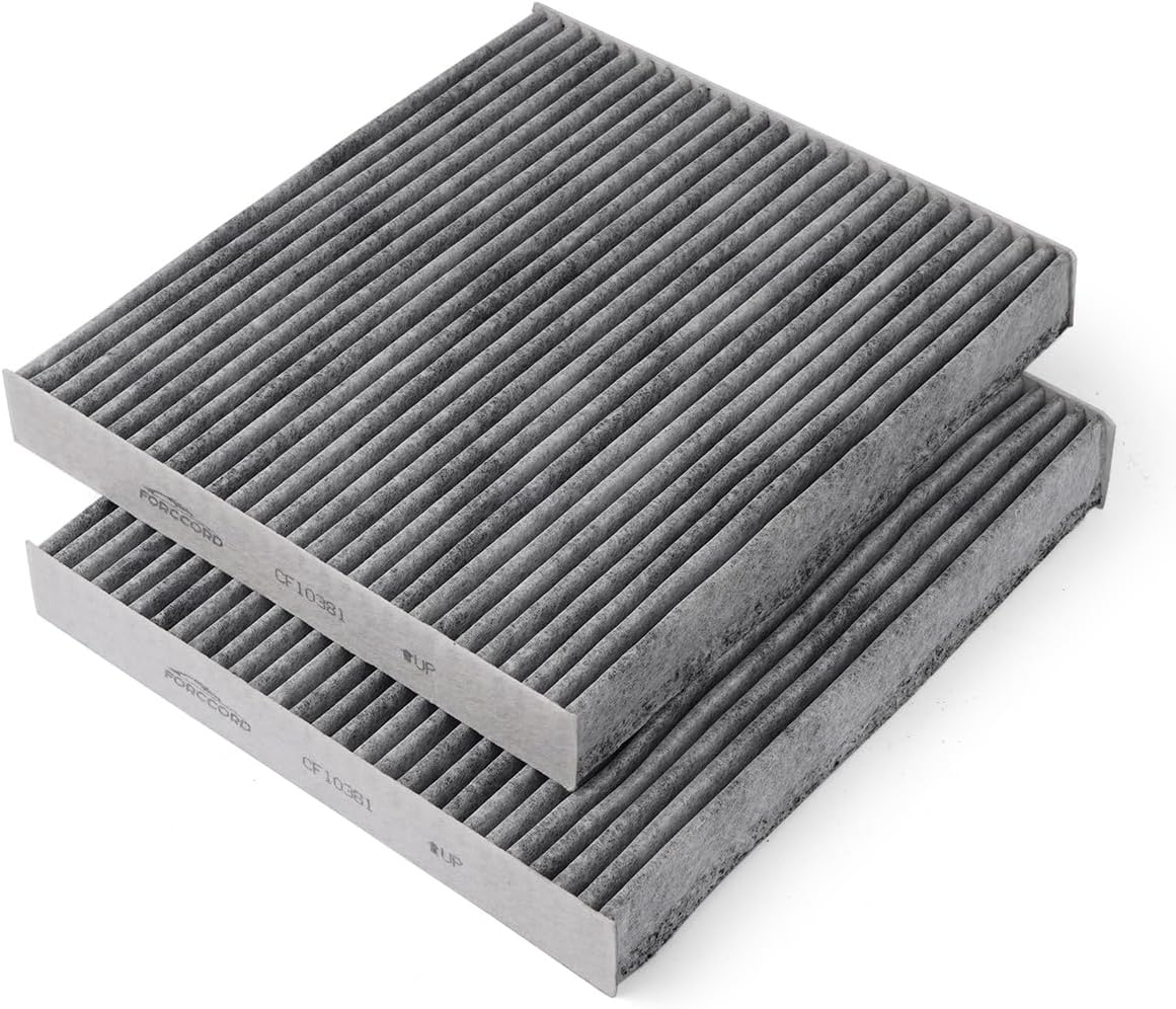 2-Pack HEPA Cabin Air Filter CF10381 Fits for Hyundai Azera/Sonata 2006-2008, Santa Fe 2007-2009, Kia Carnival 2022-2025 Activated Carbon Cabin Filter Replacement 08790-3K000 Car Accessories 97133B2000
