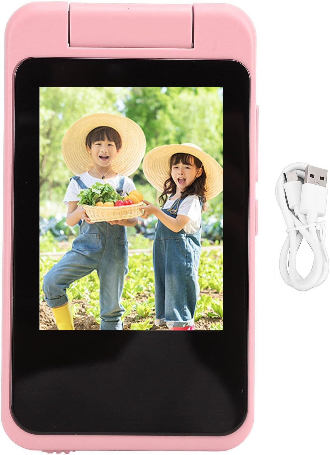 Children Digital Video Camera, Kids Touch Screen Camera with 1080P 48MP 2.8 Inch IPS Display, MP3 Music Player and Rotatable Lens for Toddler Smart Phone Toy (Pinkish)