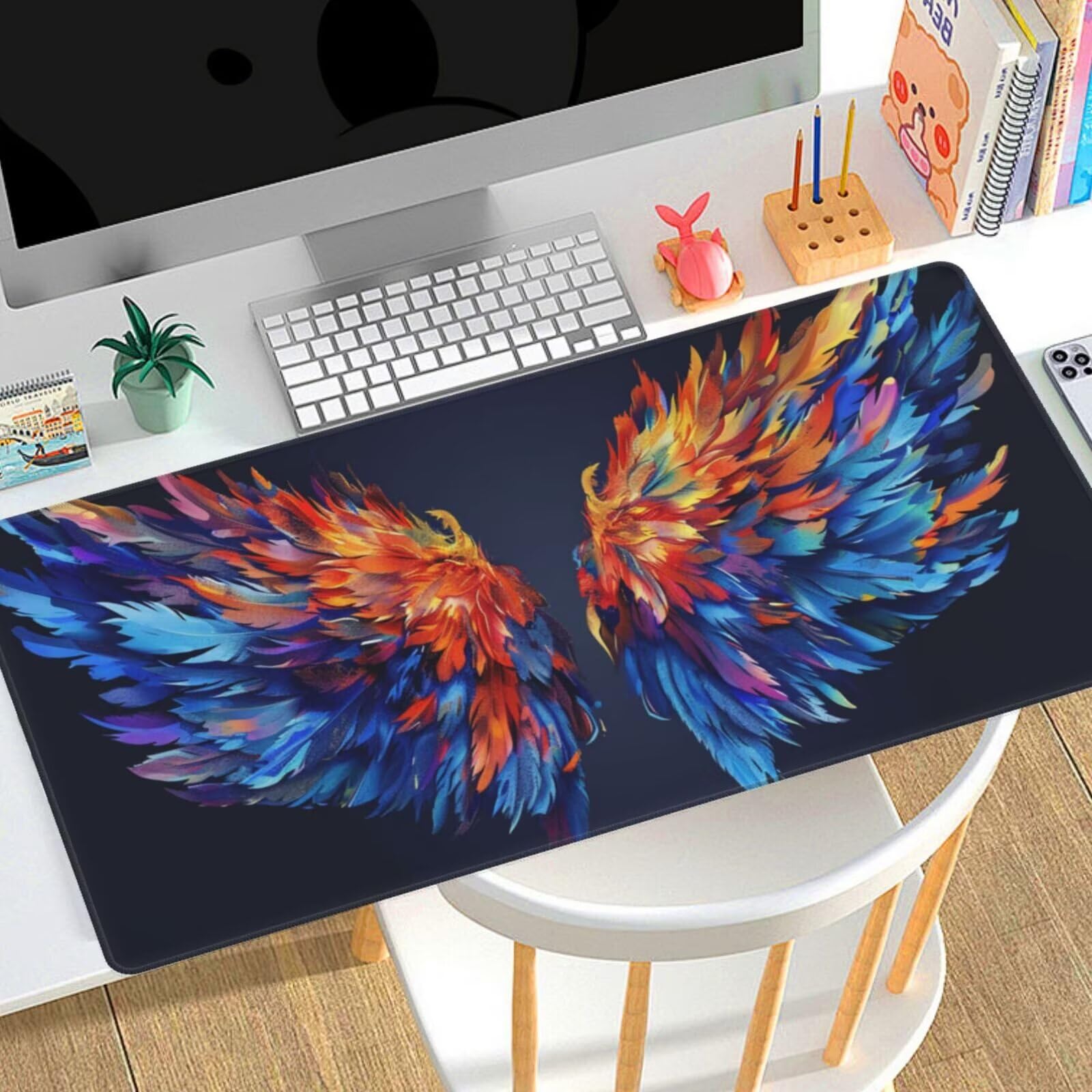 Podkładka pod mysz XXL 1200 x 600 mm, wodoodporna duża podkładka na biurko ze zszytymi krawędziami, antypoślizgowa podkładka pod mysz do gier z naturalnej gumy do komputera, laptopa i pracy, prezent