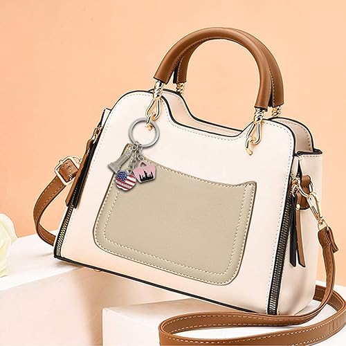 Vista 7 de NYC - Llavero de metal, recuerdo de Nueva York, 2 unidades, la estatua de la libertad, bandera de Estados Unidos, la gran manzana