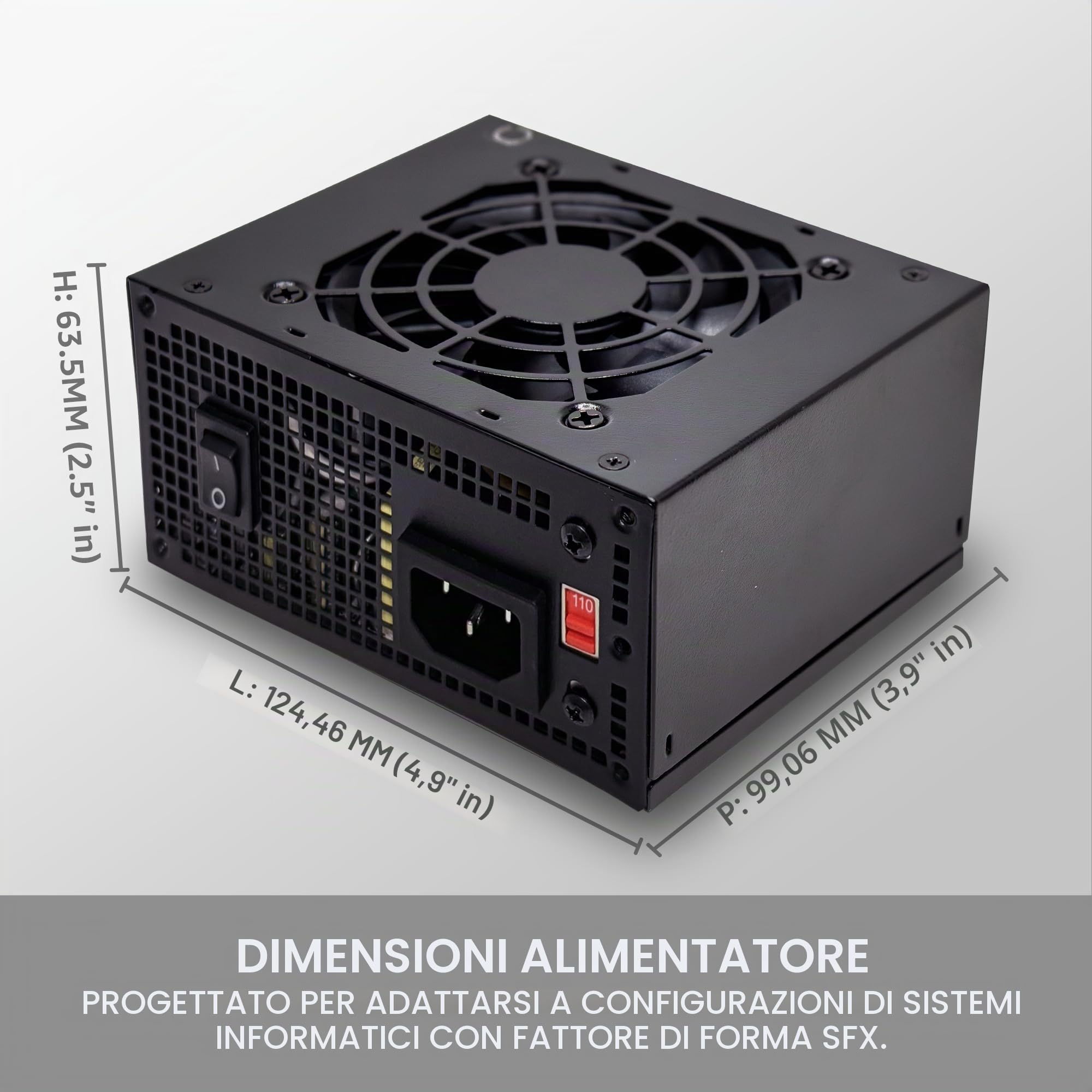 Apevia Soluzione SFX-AP500W Mini ITX/Alimentazione elettrica Micro ATX/SFX 500W