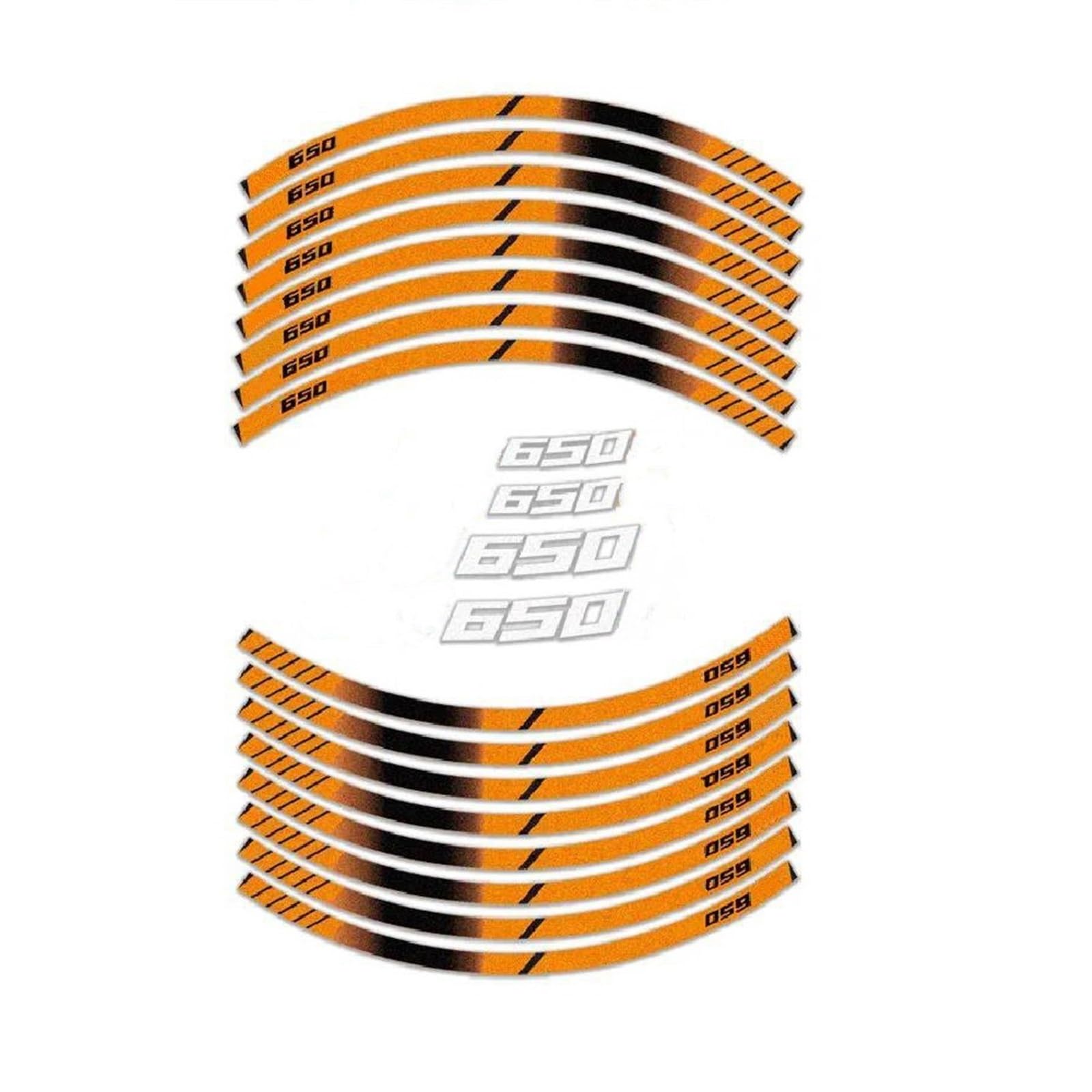 Rim Set Wheel Decal Motorcycle Sticker Reflective and Waterproof Decoration for CB650F CB 650F CBR650F(Style 3)