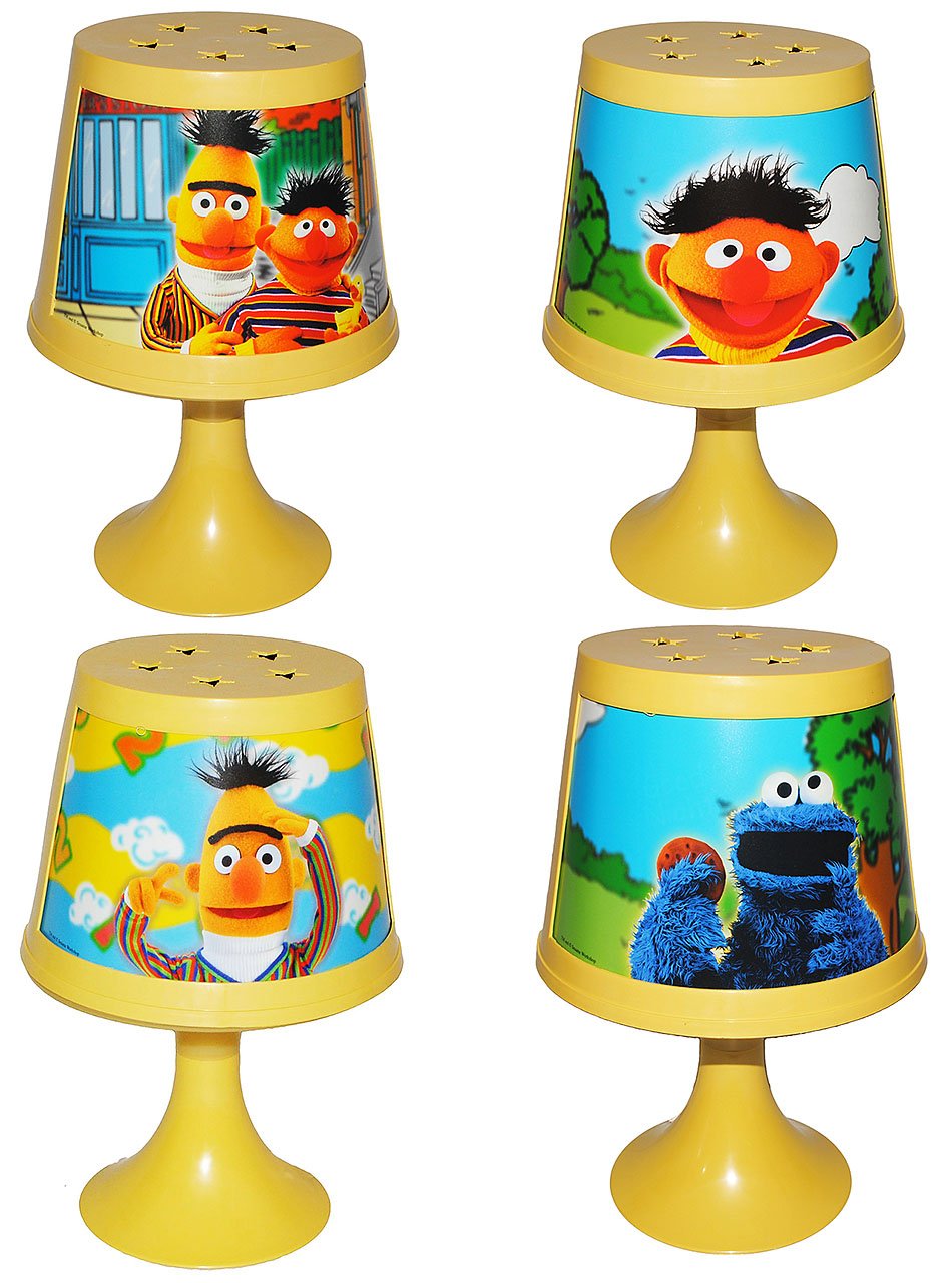 alles-meine.de GmbH Tischlampe - Sesamstraße - Ernie & Bert/Krümelmonster - 29 cm hoch - Tischleuchte/magische Leuchte für Kinder Kinderzimmer - Jungen/Mädchen Blumen -..