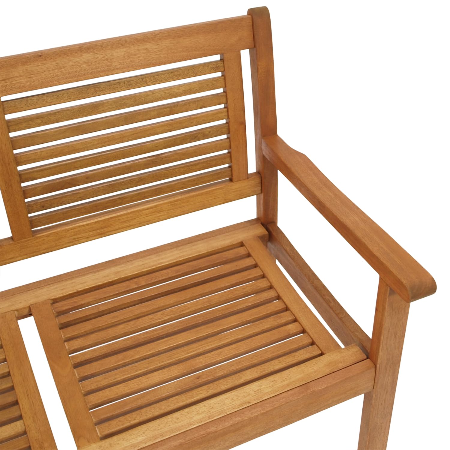 DEGAMO Gartenbank Holzbank CORUNA 3-sitzer 160cm, Eukalyptusholz braun geölt, Outdoor