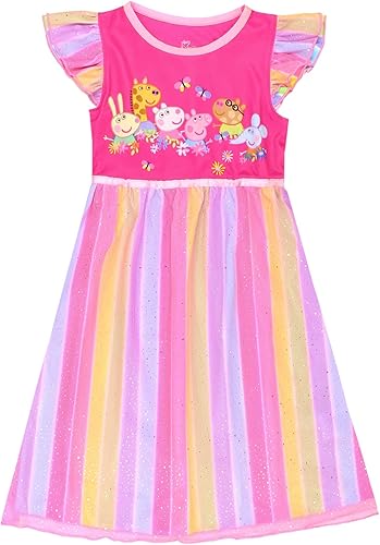 Peppa Pig Camisón de fantasía para niños pequeños y niñas, Rosado