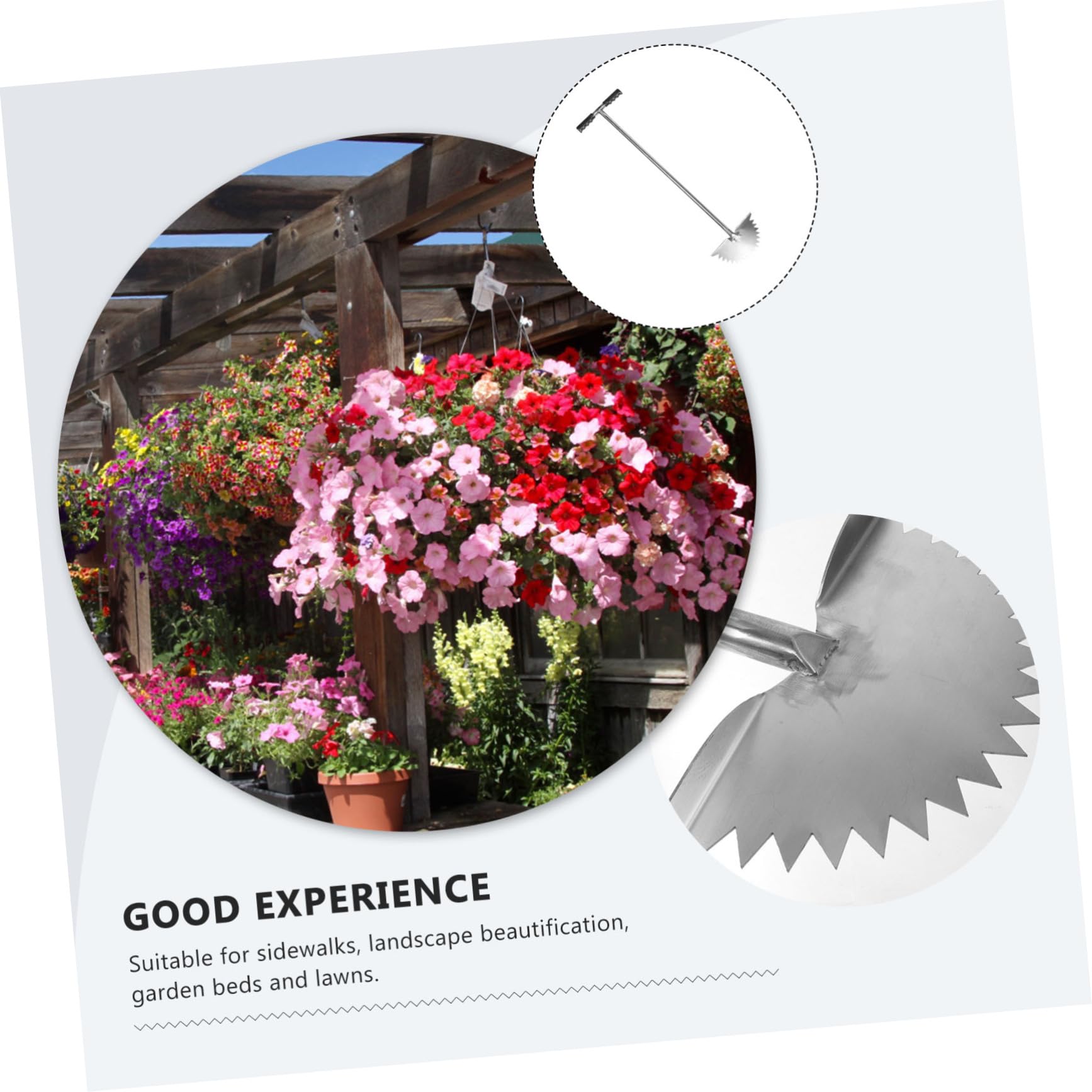 BESPORTBLE Titolo Generato Strumento Per Bordatura Giardino Manuale Inossidabile Edger Manico Per Trimmare Prati e Aiuole Design Mezza Per Risultati Precisi e Sicuri