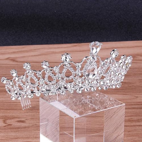 Miniatura 6 de COCIDE Tiara y corona para mujer con diamantes de imitación, para fiesta de cumpleaños, tiaras de princesa para niñas, accesorios para el cabello