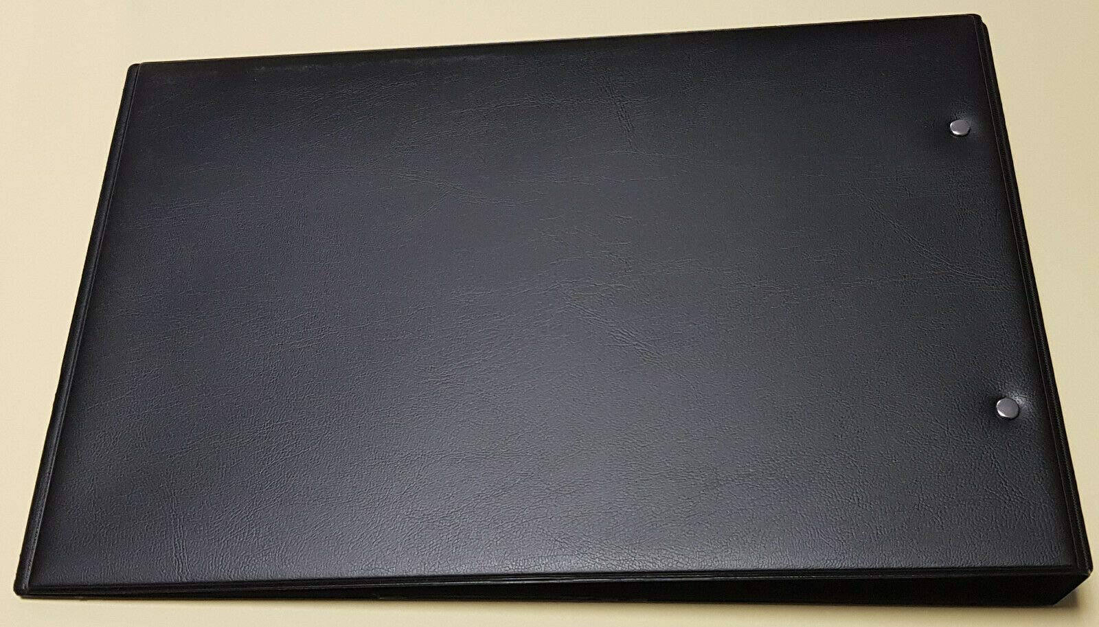 10x Ringbuch A4 Schwarz Querformat Ordner mit Sichttasche | 10er Set A4 Ordner in Schwarz Querformat mit Drahtniederhalter & transparenter Einschubtasche auf der Vorderseite.