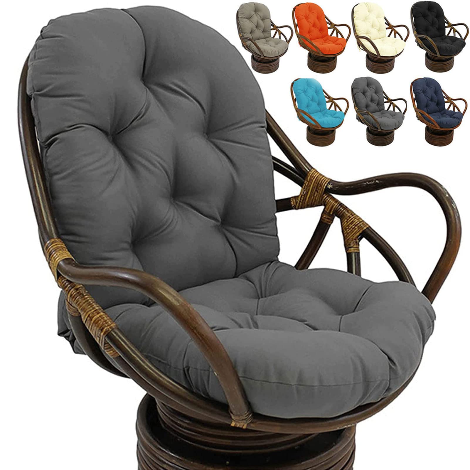 Rocking Replacement Chair Pads, Washable-Resistant Swivel Rocker Chair Cushion - Garden Seat Cushion Sofa Tatami Mat for Recliner Rocking Rattan Chair