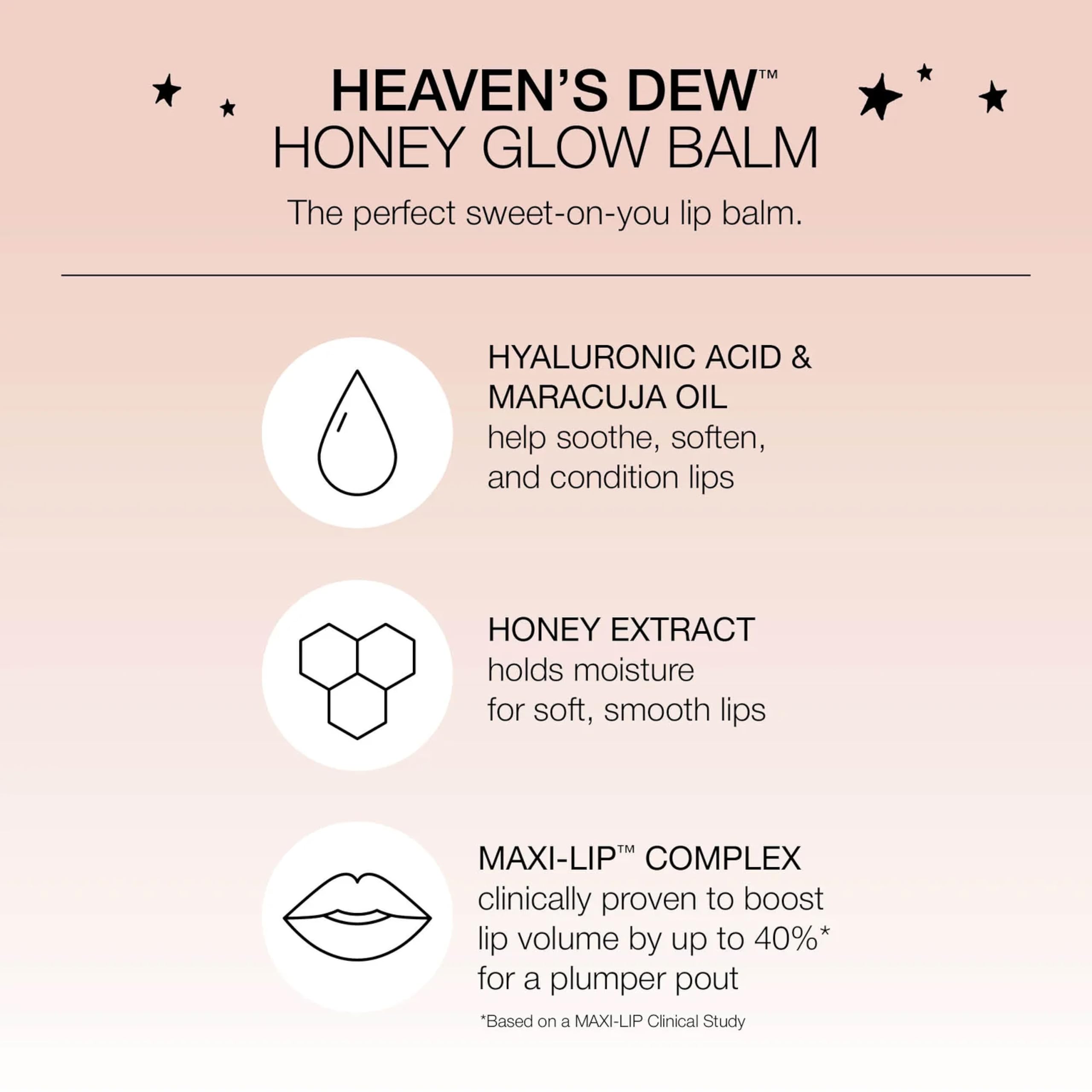 Stila Heaven’s Dew Honey Glow Balm | Hydrating Tinted Lip Balm with Honey Extract, Maracuja Oil & Hyaluronic Acid | Smoothing & Nourishing Lip Care for Fuller Looking Lips
