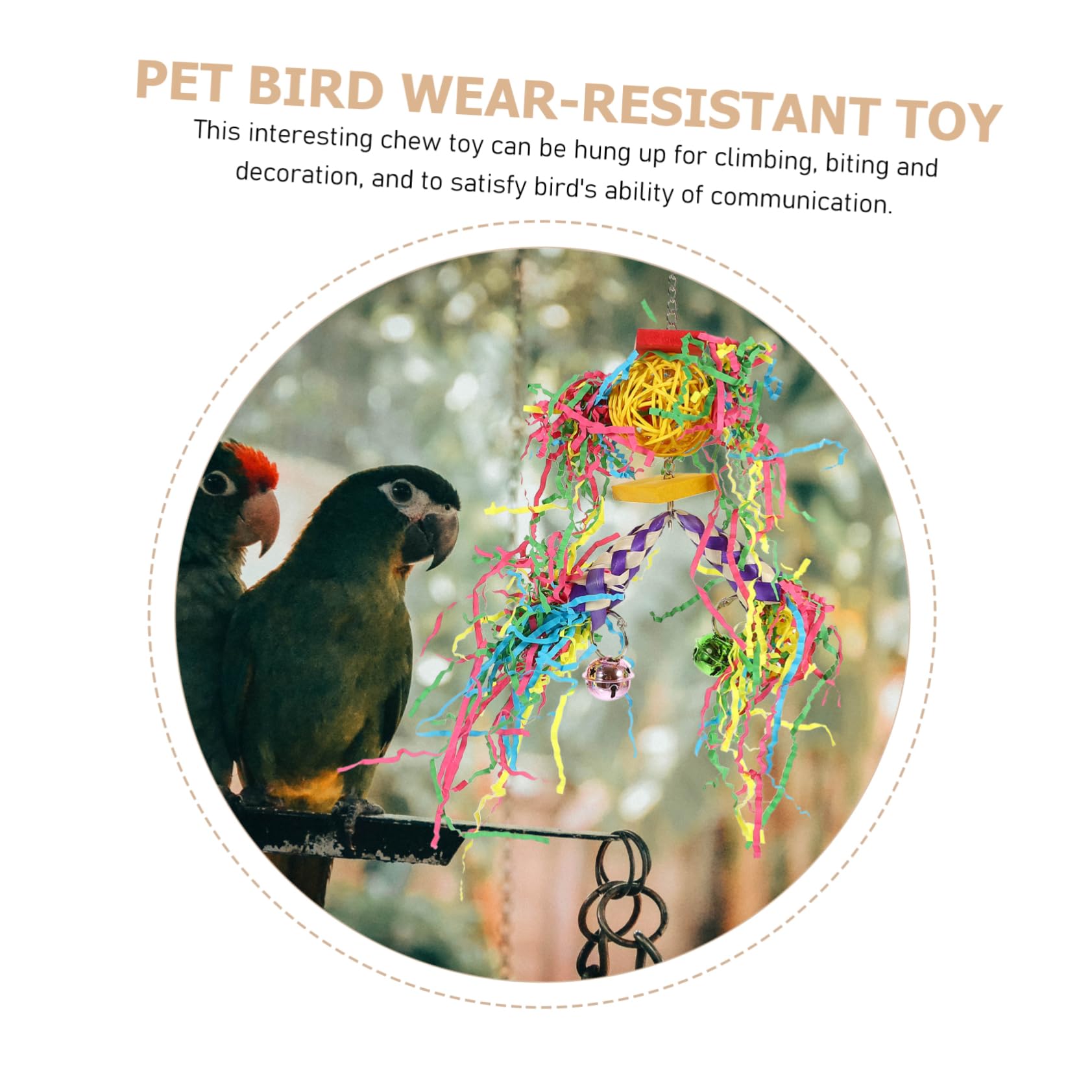BESPORTBLE Lot De 2 Jouets À Mordre pour Perroquets Balançoires pour Perroquets Jouets À Mâcher pour Oiseaux À Mordre pour Et Oiseaux