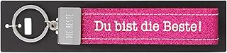 Depesche-Llavero con Trabillas de Fieltro, con Cierre de Metal Grabado y Estampado icónico, Eres el Mejor, Rosa, Aprox. 18,7 x 4,4 x 1 cm, Color, Standart (004298-033)
