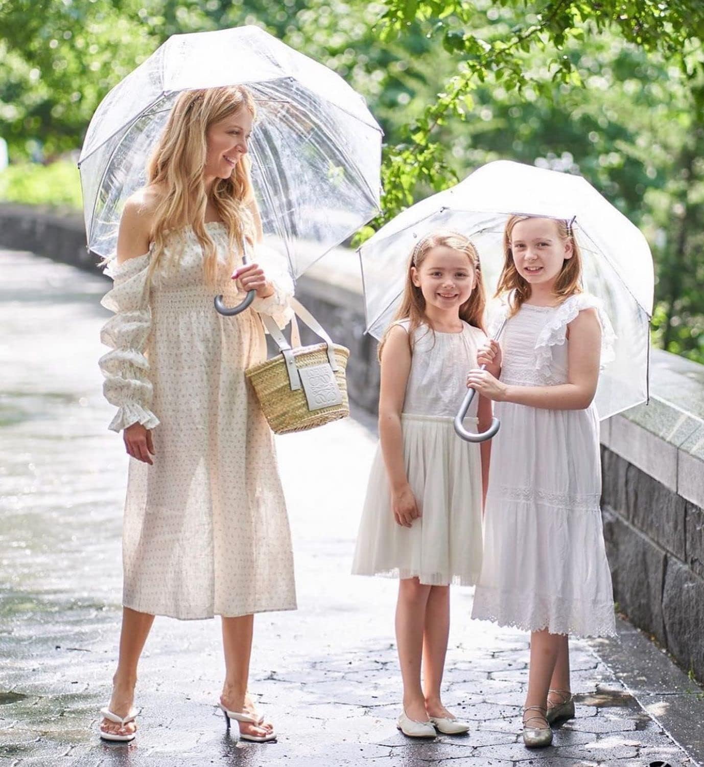 totes Adult and Kids Clear Bubble Umbrella with Dome Canopy, Lightweight Design, Wind and Rain Protection
