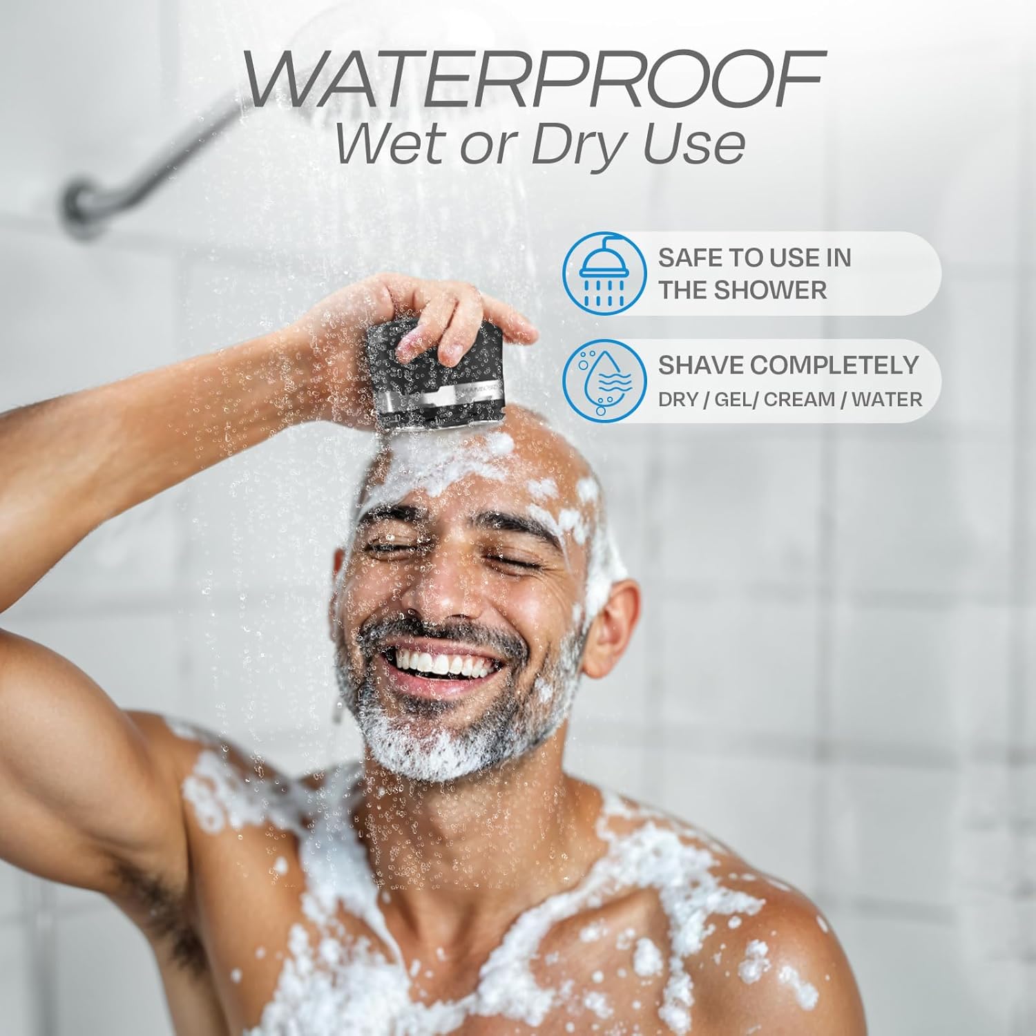 HUMMINGBIRD MK13 Premium Head Shaver, 7 Blade Electric Razors for Men, Cordless USB-C Rechargeable Wet & Dry Electric Head Shavers for Bald Men, Waterproof Skull Shaver, LED Display, Travel Case - Image 5