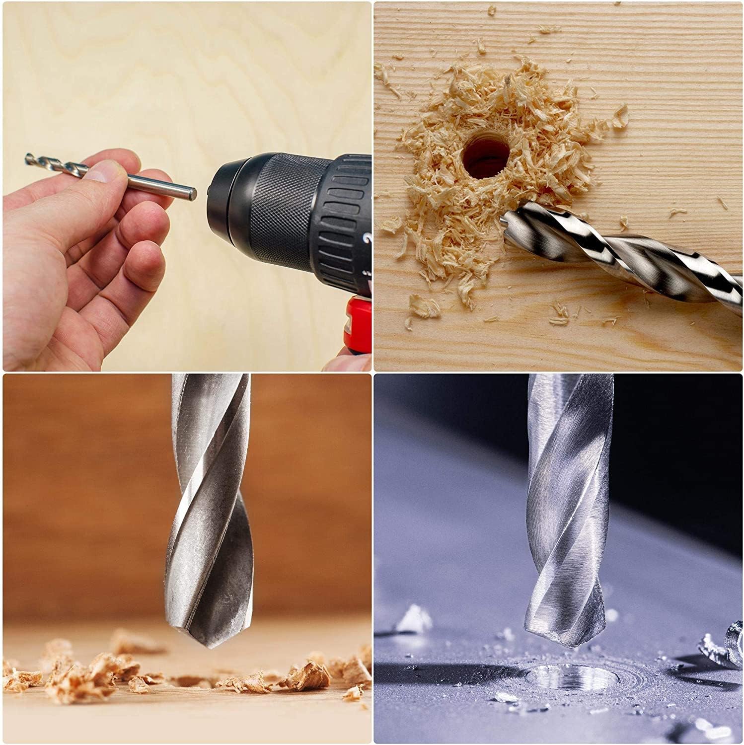 Auniwaig 17.5mm Reduced Shank Drill Bit, 1/2" Straight Shank High Speed Steel HSS Drill Bit for Aluminum Plate Copper Wood Rubber