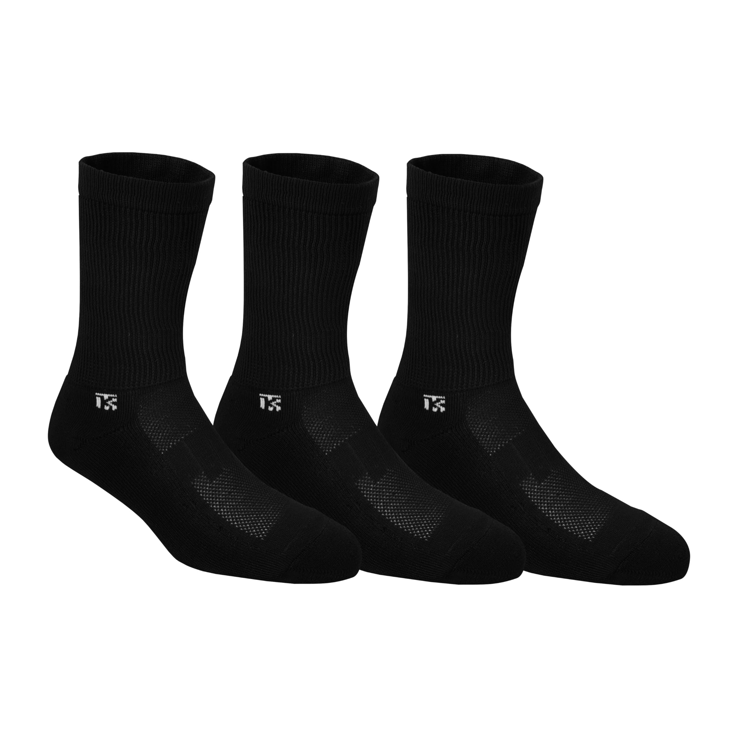 kikitoes Diabetic Bamboo Crew Socks for Men Pack of 3 Solid Black – Non-Binding, Seamless Toe, Loose Elastic, Cushioned, Anti-Odour, Moisture-Wicking – Daily Comfort – Free Size (UK 6-11)-picture-19