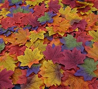 decoración de pared de boda 100 unidades de colores surtidos hojas de otoño de otoño multicolor para el arte de scrapbooking 400 hojas artificiales de tela de arce