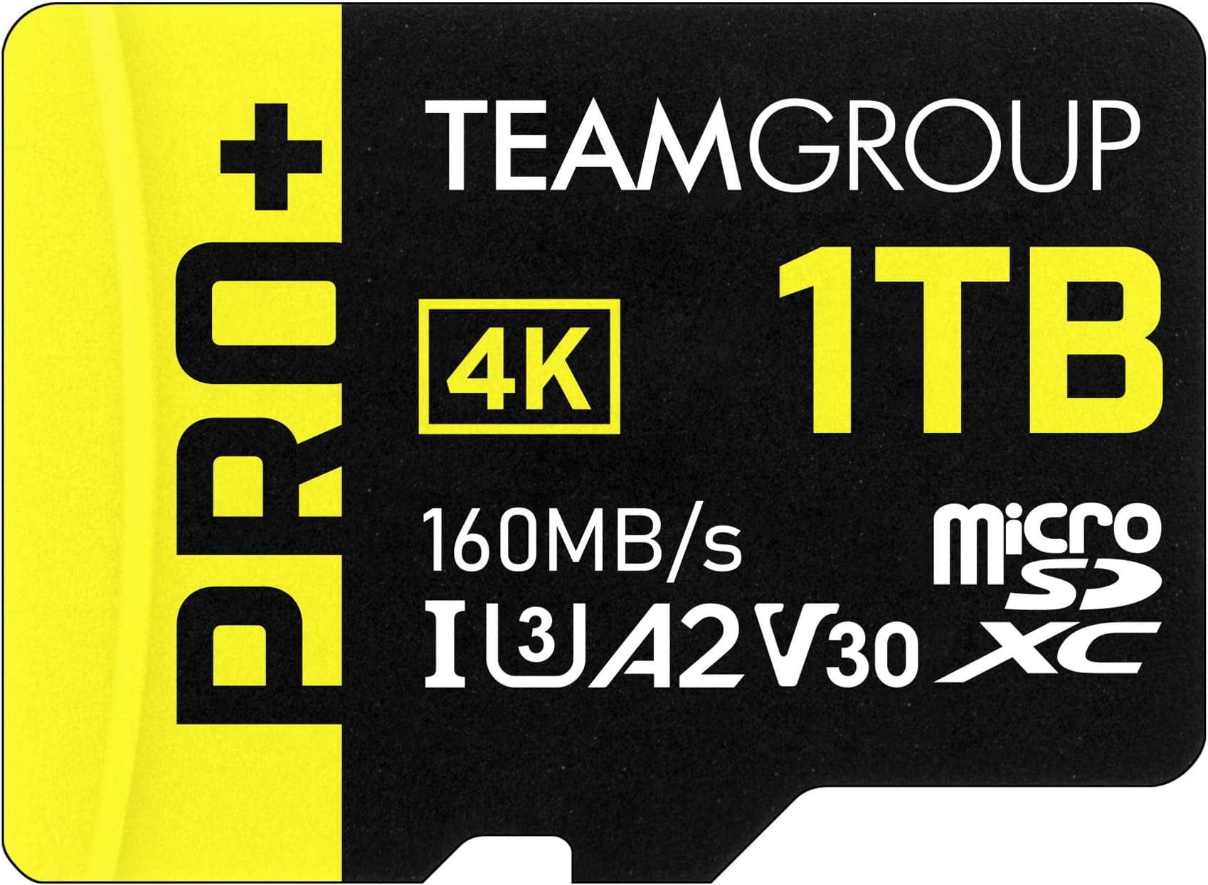 TEAMGROUP A2 Pro Plus Card 1TB Micro SDXC UHS-I U3 A2 V30, R/W up to 160/110 MB/s for Nintendo-Switch, Steam Deck, Gaming Devices, Tablets, Smartphones, 4K Shooting, with Adapter TPPMSDX1TIA2V3003