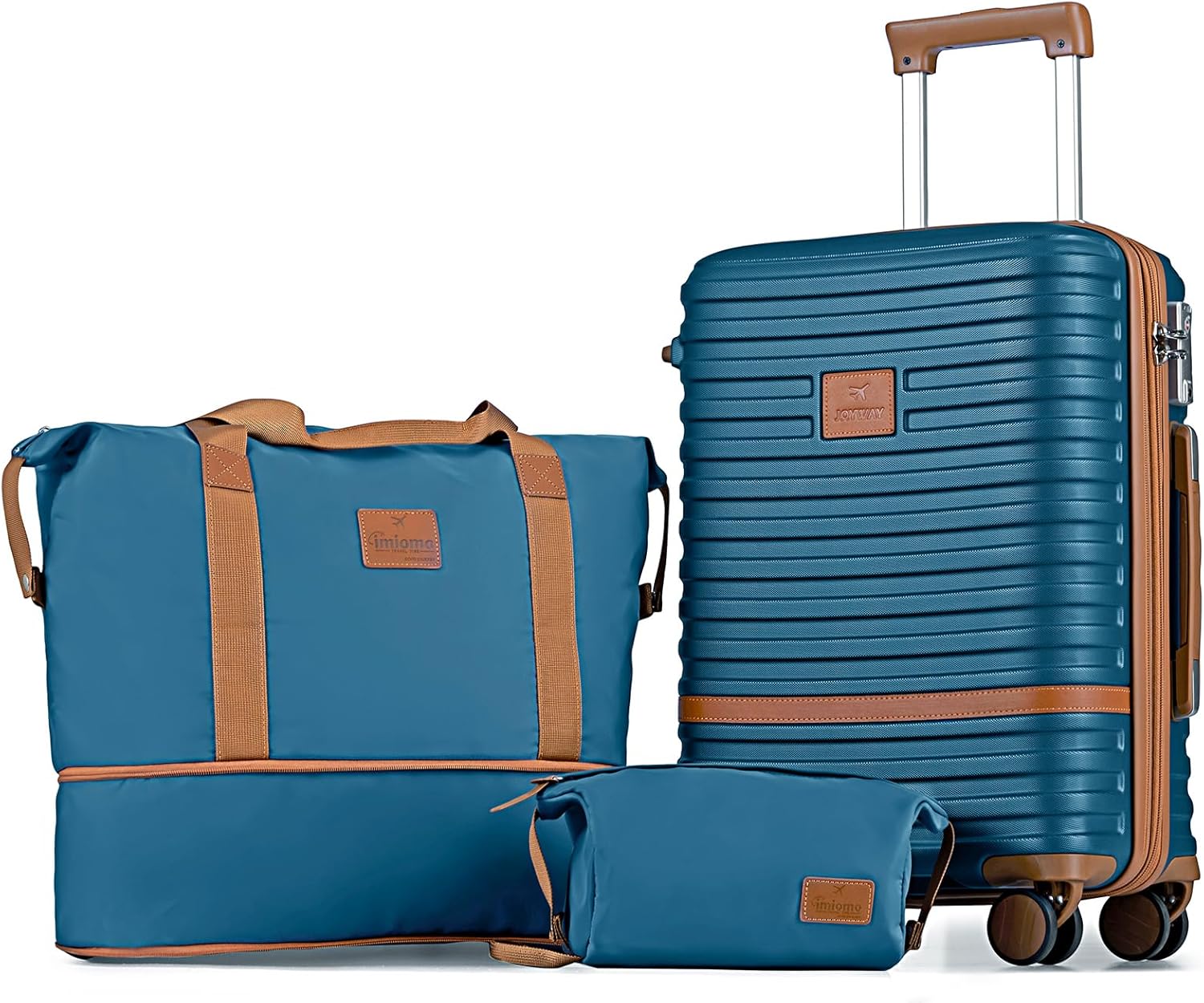 Joyway Carry On Luggage 20 Inch Expandable Suitcase with Spinner Wheel, 3 Piece Hard Shell Luggage Set with TSA Lock(Navy Blue)