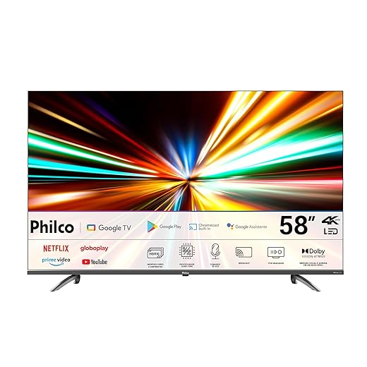 Smart TV 58" Philco LED 4K Google TV HDR10 P58KGA
