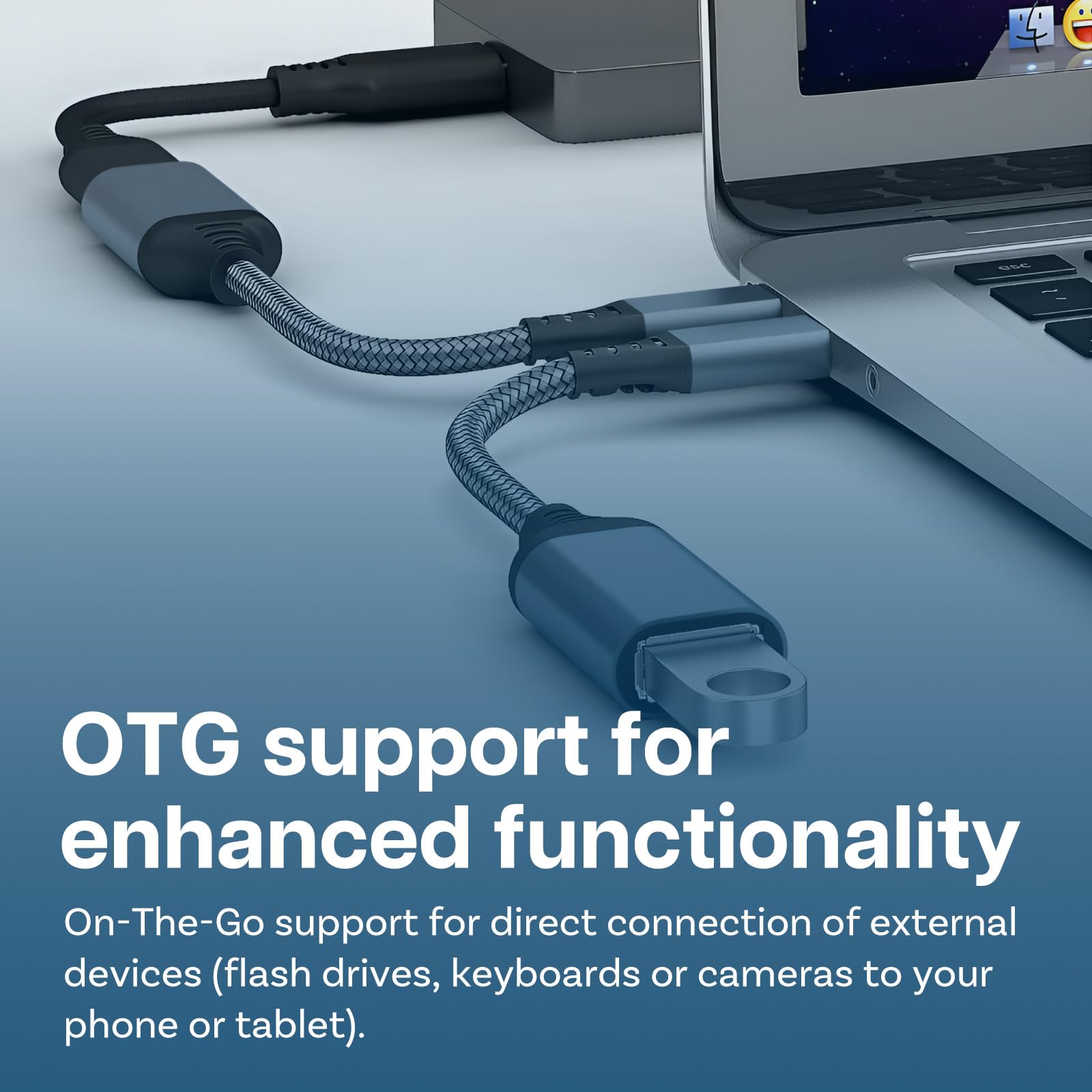 MMOBIEL Cavo OTG USB-C a USB Femmina 3.0 - Trasporto Dati a 5 Gbps - Adattatore per iPhone 17 16 15, iPad, MacBook Pro/Air, Samsung Galaxy S26/S25/S24/S23/S22/S21 ecc.