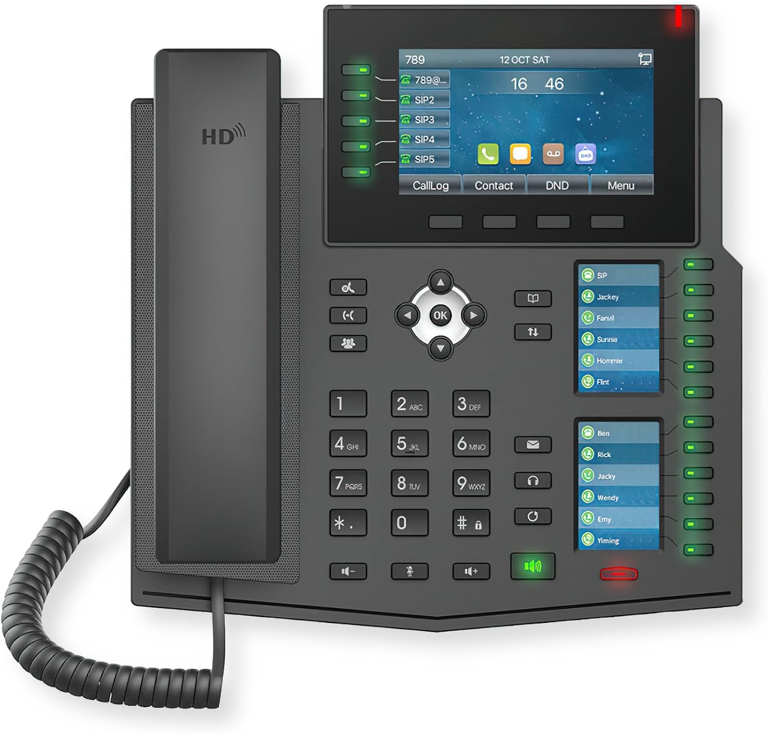 X6U-V2 Enterprise IP Phone, 20 SIP Lines, 6-Way Conference, Bluetooth, HD Audio, Dual Gbe Ports, PoE, WiFi, Support EHS Wireless Headset, Compatible with Major Platforms X6U-V2 Enterprise IP Phone, 20 SIP Lines, 6-Way Conference, Bluetooth, HD Audio, Dual Gbe Ports, PoE, WiFi, Support EHS Wireless Headset, Compatible with Major Platforms