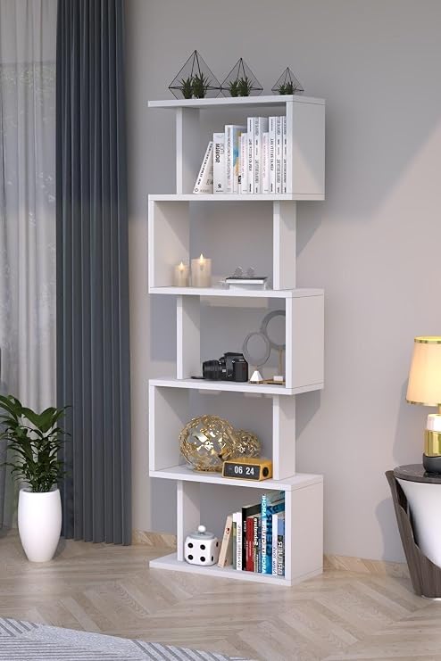 Moonlife Zero Dekoratif Kitaplık Beyaz