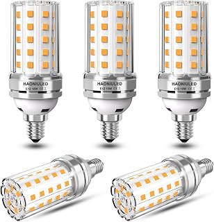 E12 LED Bulbs 10W LED Corn Light Bulb 100W Equivalent 1000 Lumen 3000K Warm White Non-dimmable LED Candelabra Bulbs Pack of 5