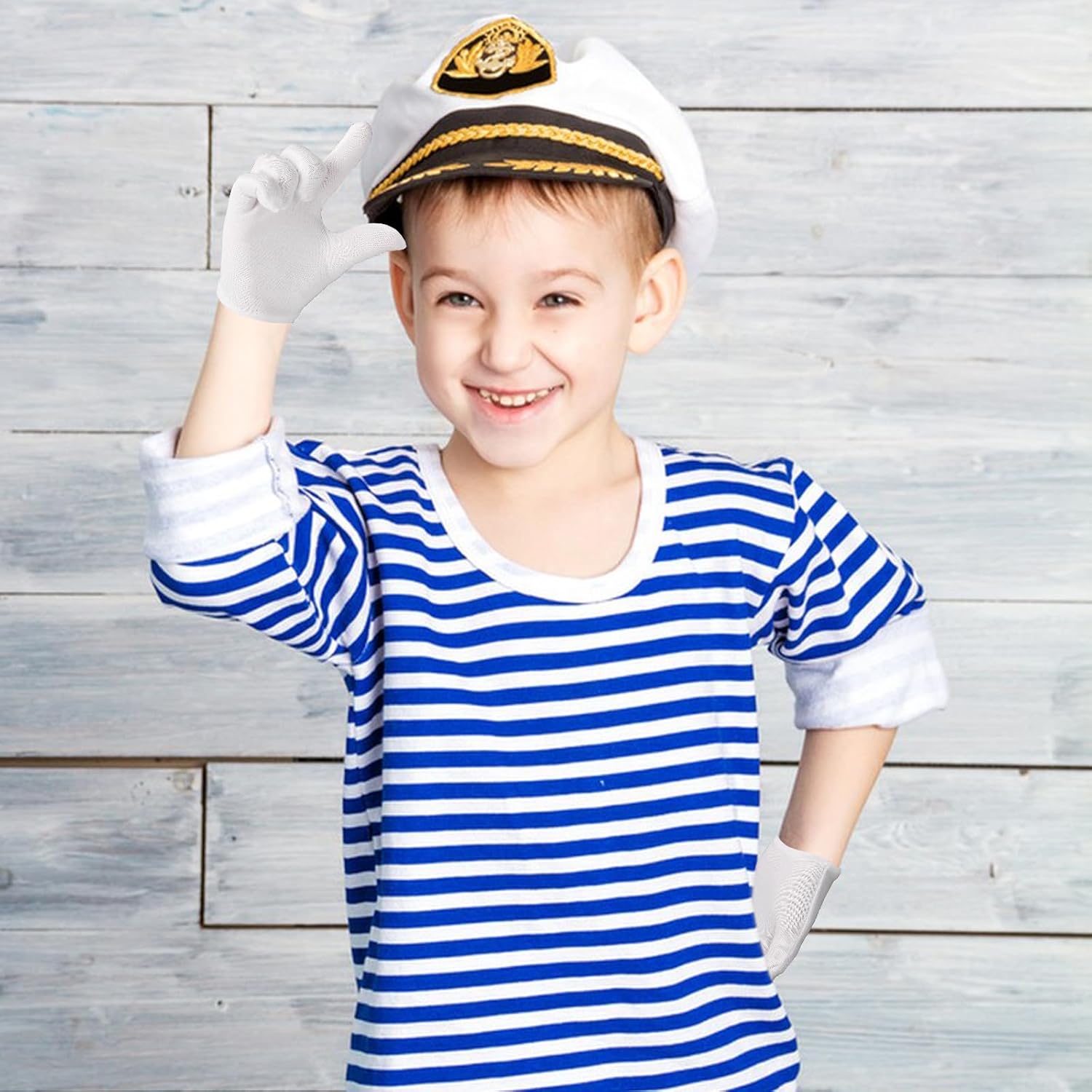 Yolev 4 Pairs White Cotton Gloves for Kids - Girls Boys Cosplay Costume Dress Wrist Length Formal Gloves for Party - Image 6