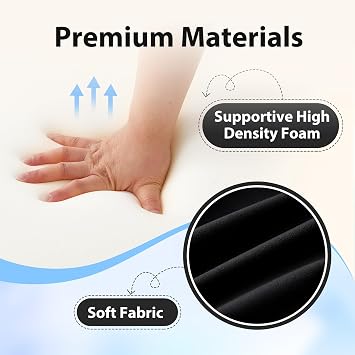 Reading Pillow for Sitting in Bed Adult, Back Pillow for Bed Sitting up, Backrest Pillow with Arms, Back Support Pillows for Gaming Lounging Watching TV, Medium 19 Black