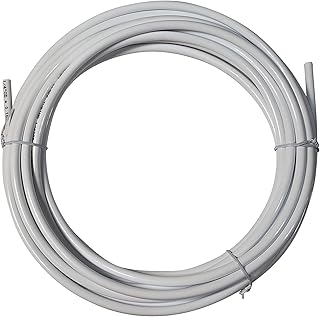 Metpure 1/4" NSF Certified 25 Feet Length Tubing for Reverse Osmosis De-ionized Water Filtration Systems, Refrigerators, and Other Appliances (1/4", 25', White)