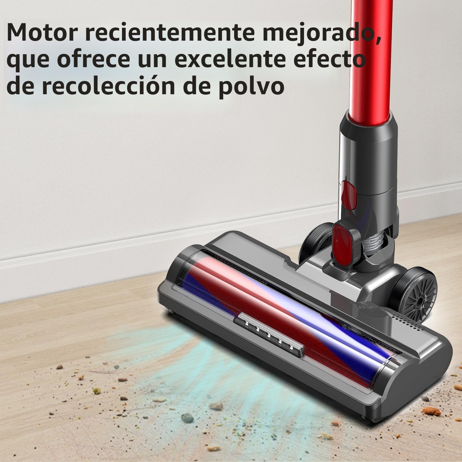 Cepillo con rodillo suave para Dyson V7 V8 V10 V11 V15, pieza de repuesto para boquilla de suelo, cepillo de repuesto con rodillo suave, luces frontales para suelos duros como parquet, suelos de