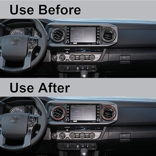 Miniatura 4 de 4 piezas compatibles con accesorios de ventilación de salida de aire acondicionado Tacoma 2016-2022 y aplicables a Toyota Tacoma 2023 de aleación de