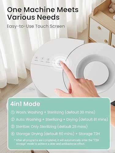 Miniatura 4 de Lavadora de biberones Pro, esterilizador y secadora para una fácil limpieza, lavadora de biberones para todas las botellas, piezas de bomba y equipo