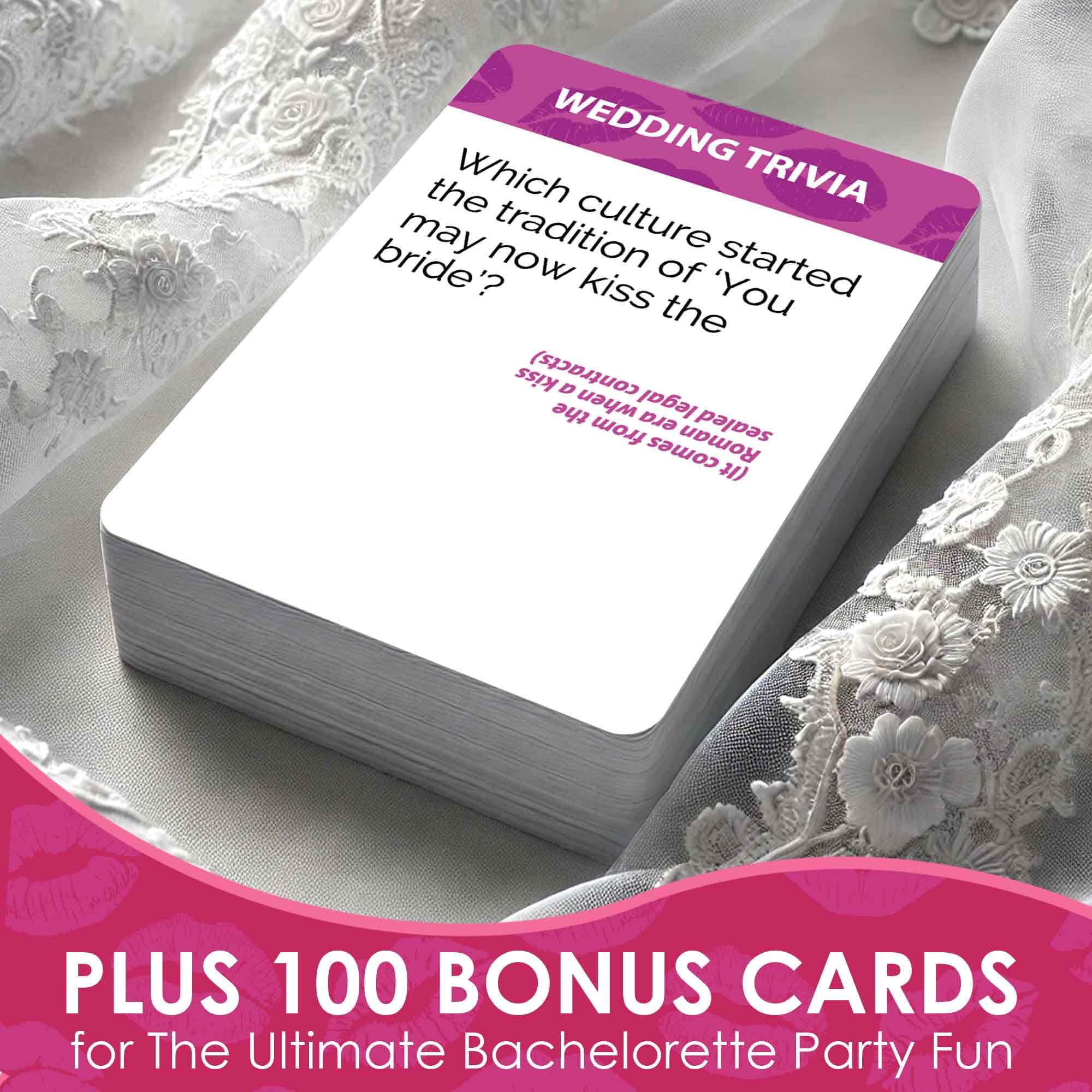 QUOKKA Fun Card Game for Adults - Girls Night - Bachelorette Party Games Kiss The Miss - 250 Cards Bachlorette Gifts for Bride 5 Categories 21+ Party Accessories - 250 Questions Girls Night Games